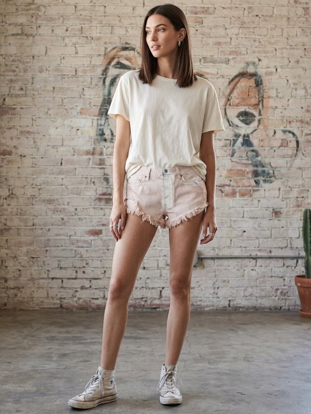CARMAR MOGAN CHEEKY SHREDDED DENIM SHORTS - PINK | GREY OVERDYE DISTRESSED - 28